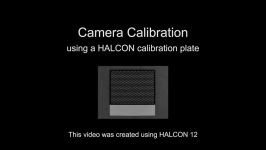 Camera calibration  using a HALCON calibration plate