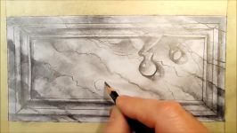 Drawing Water drops on marble Time Lapse