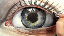 How to Paint Eye in Watercolor  Drawing Painting Realistic Eye in Aquarelle