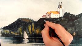 Sailboat Watercolour Painting a Landscape