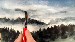 Mountains painting How to Paint Landscape Time Lapse