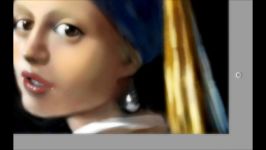 Drawing a Portrait on Mobile Phone  Paint girl with a pear earring  Time Lapse