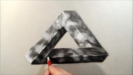 Drawing Impossible Triangle Time Lapse