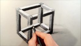 Drawing Impossible Cube #2 Time Lapse