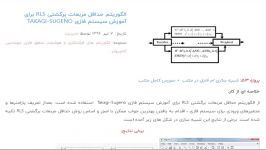 الگوریتم حداقل مربعات برگشتی RLS برای آموزش سیستم فازی Takagi Sugeno