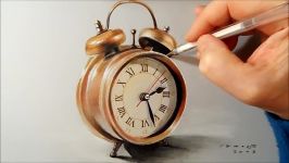 Drawing a Realistic Alarm Clock Time Lapse