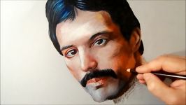 Drawing Freddie Mercury ♔ Queen Time Lapse