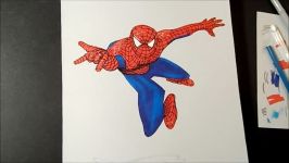 Drawing 3D Spiderman  How to Draw 3D Spiderman  3D Trick Art  Vamos