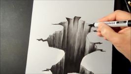 3D Drawing Hole Art Drawing on Paper No Time Lapse Video
