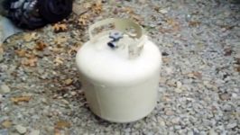 Making a portable air tank from a propane tank