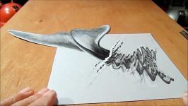 Art 3D Drawing Blue Whale How to Draw 3D Whale