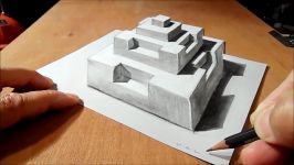 Drawing 3D Pyramid Artistic Graphic