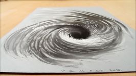 Drawing 3D Vortex  How to Draw Hole Illusion  3D Trick Art on Paper