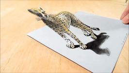 Drawing 3D Cheetah  Amazing Animals  Illusionistic Art