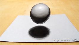 3D Drawing of a Sphere  Levitating Ball