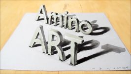 Draw a 3D Art Amino Magic Letters Optical Illusion