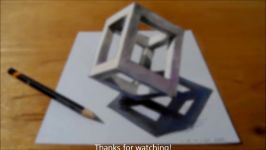 How to Draw 3D Cube  Drawing 3D Cube  Standing Cube at the Peak
