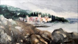 Riviera Moscenicka Draga Painting Watercolour