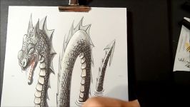 Drawing 3D Loch Ness Monster Long Version