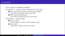 MLP Lecture 14 Course Introduction Single Layer Networks