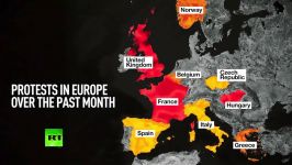MAP Protests gripping Europe over past month