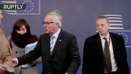 Juncker apparently feeling naughty at the EU summit