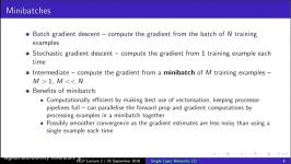 MLP Lecture 23 Stochastic gradient descent Classification