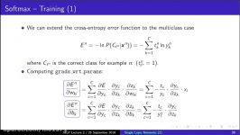 MLP Lecture 28 Stochastic gradient descent Classification