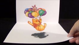 Drawing 3D Winnie Trick Art by Vamos