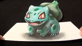 Drawing 3D BULBASAUR #001 Optical Illusion