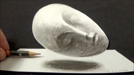 How to Draw Sleeping Muse  Brancusis sculpture  Trick Art on Paper  VamosART