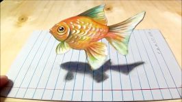 Drawing Goldfish on Lined Paper  How to Draw Goldfish for Kids