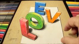 Coloring LOVE Letters  3D Drawing and Coloring for Kids