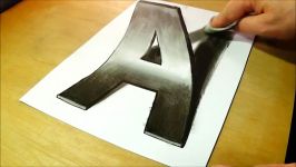 How to Draw 3D Letter A  Drawing Letter A with Pencil