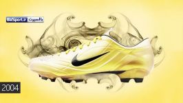سیر تکاملی کفش های فوتبالی رونالدو 2002 تا 2019