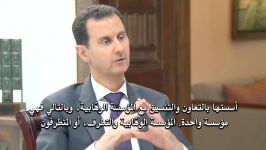 Assad say’s “Trumps a Puppet” to Indian med الرئیس الأسد مع ق