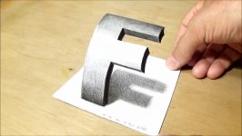 How to Draw 3D Letter F  Drawing Curved Letter F with Pencil