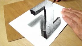 Drawing 3D Letter  How to Draw Letter Z  Trick Art