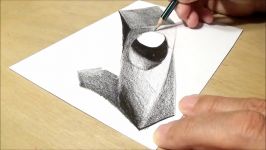 Drawing 3D Holey Object  Trick Art with Graphite Pencils