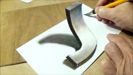 Very Easy  Drawing 3D Letter J  Trick Art with Charcoal pencil