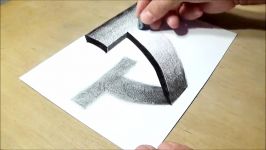 Very Easy  Drawing 3D Letter T  Trick Art with Pencil