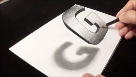 How to Draw 3D Floating Letter G  Drawing Letter G with Pencil Marker