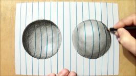 Convex or Concave Sphere  Drawing Optical Illusion with Charcoal Pencils