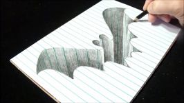 The Bat Hole  Drawing Bat Hole in Line Paper  3D Trick Art  Vamos
