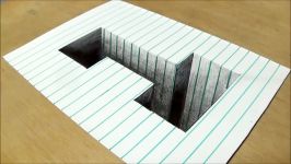 How to Draw Number One Hole  Drawing Hole Illusion in line Paper with Pencil