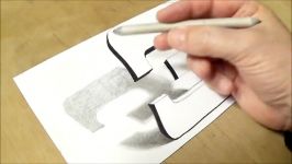 How to Draw Number 3  Drawing Number Three in 3D on Paper with Pencil  Vamos