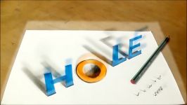 Drawing Letters Hole  3D Text Art  Vamos