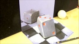 How to Draw Dice and Mirror  Drawing 3D Illusion  Vamos