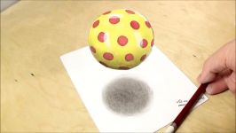 How to Draw Ball  Drawing a 3D Red Dotted Ball  Vamos