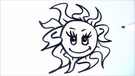 How to Turn Words Sun Into a Cartoon  Easy Tutorial for Kids